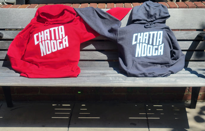 Deep Red and Charcoal Gray Chattanooga Hoodie