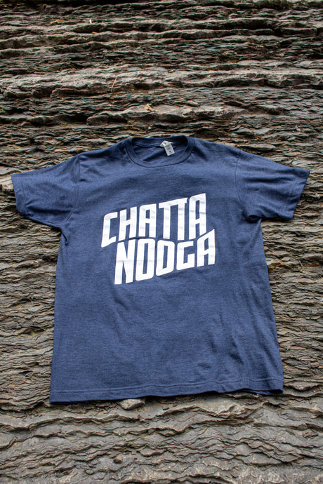 Chattanooga T-shirt large logo screen printed on front.