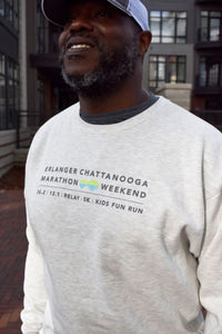 Creme crew neck Chattanooga Marthon 5k Relay Fun Run