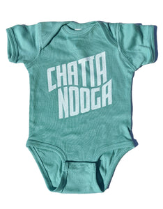 Mint green infant creeper onesie Chattanooga Baby souvenir