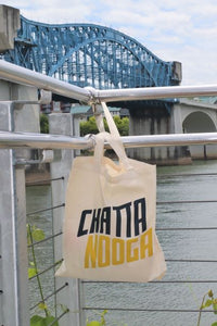 Chattanooga Canvas Tote Bag Market Street Bridge Tennessee River