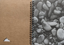 Load image into Gallery viewer, river stones spiral notebook greay
